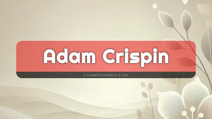 Obituary Reference Image of Adam Crispin