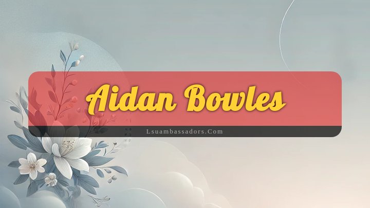 Obituary Reference Image of Aidan Bowles