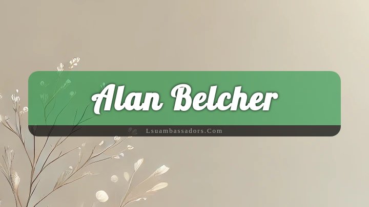 Obituary Reference Image of Alan Belcher