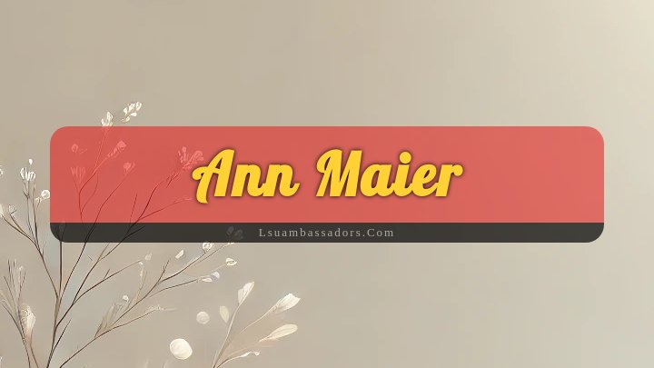 Obituary Reference Image of Ann Maier