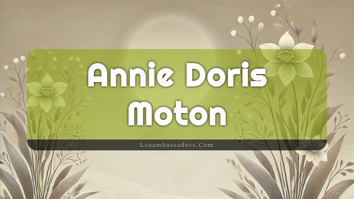 Obituary Reference Image of Annie Doris Moton