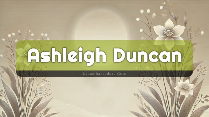 Obituary Reference Image of Ashleigh Duncan