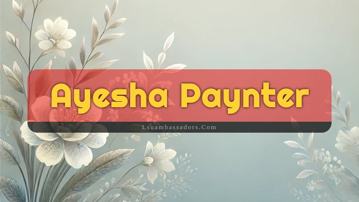 Obituary Reference Image of Ayesha Paynter