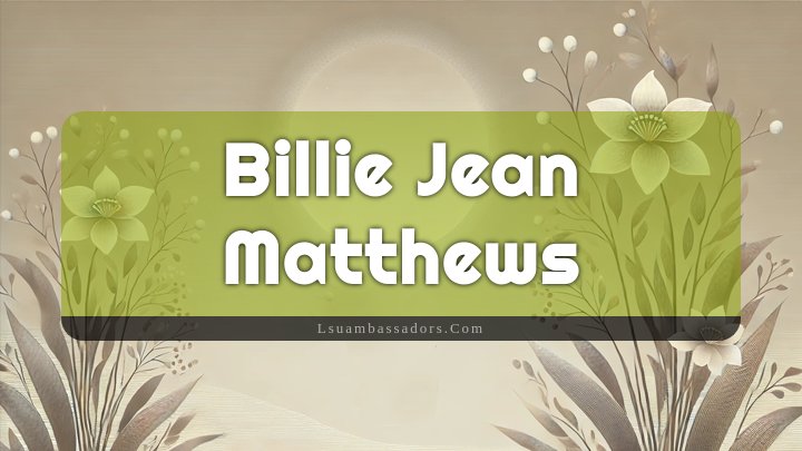 Obituary Reference Image of Billie Jean Matthews