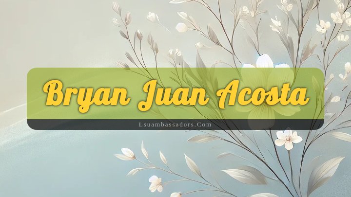 Obituary Reference Image of Bryan Juan Acosta