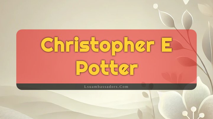 Obituary Reference Image of Christopher E Potter