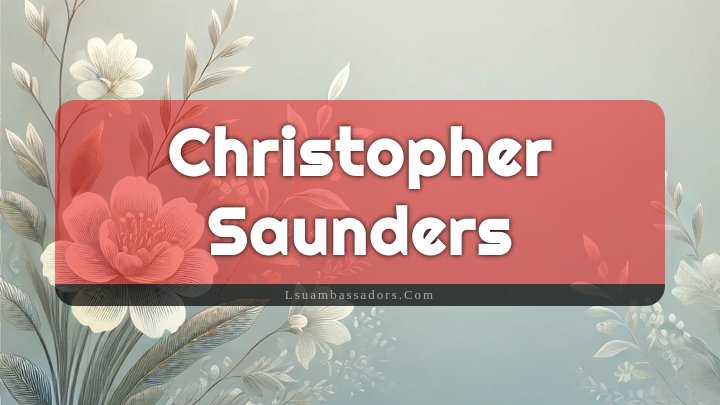 Obituary Reference Image of Christopher Saunders