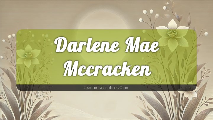 Obituary Reference Image of Darlene Mae Mccracken