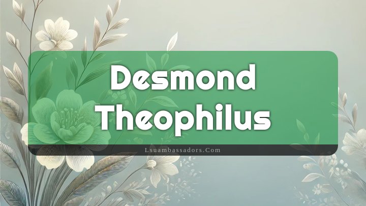 Obituary Reference Image of Desmond Theophilus