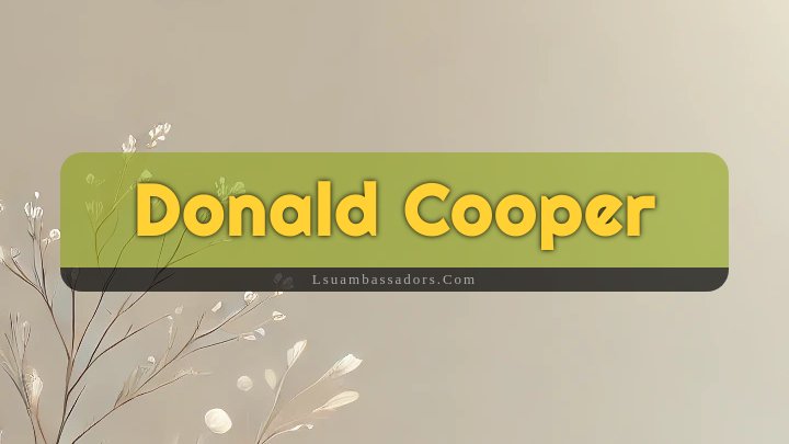 Obituary Reference Image of Donald Cooper