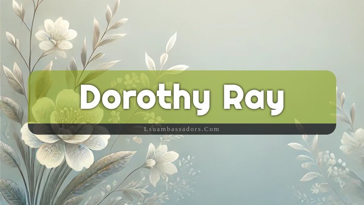 Obituary Reference Image of Dorothy Ray