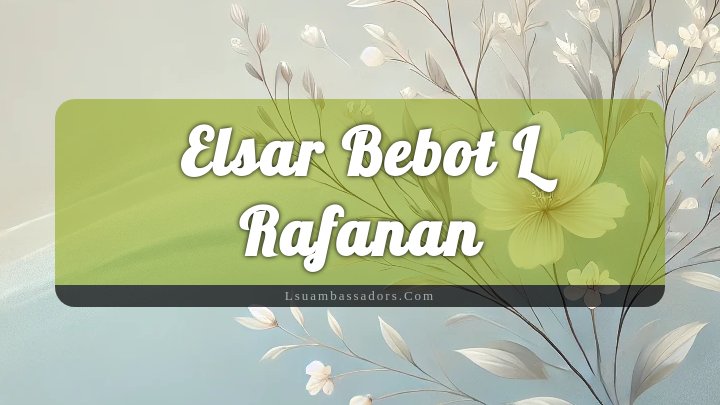 Obituary Reference Image of Elsar Bebot L Rafanan