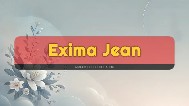 Obituary Reference Image of Exima Jean