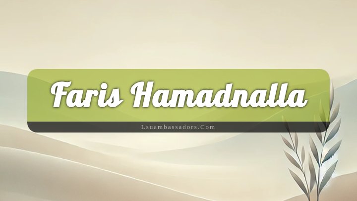 Obituary Reference Image of Faris Hamadnalla