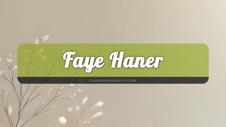 Obituary Reference Image of Faye Haner