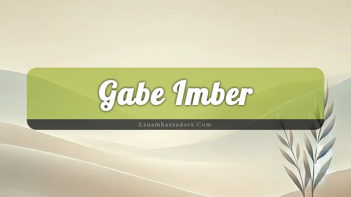 Obituary Reference Image of Gabe Imber