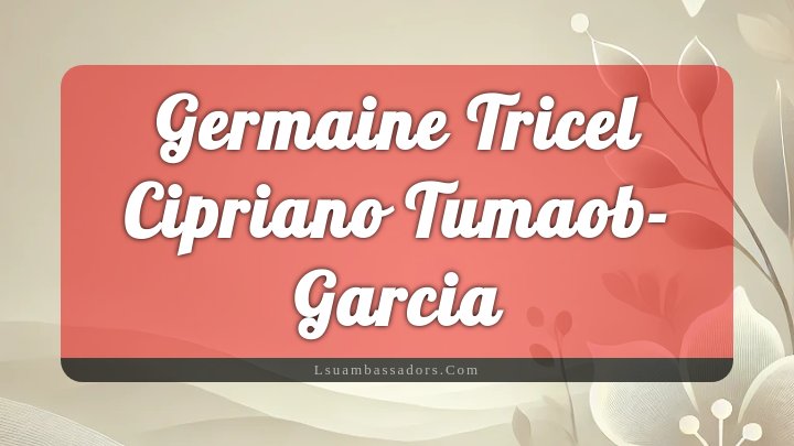 Obituary Reference Image of Germaine Tricel Cipriano Tumaob- Garcia