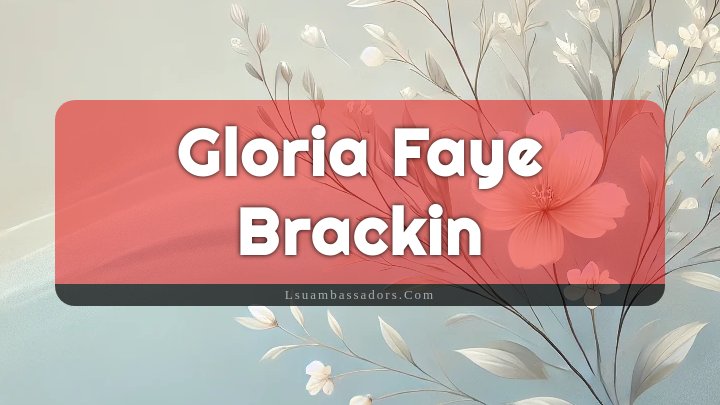 Obituary Reference Image of Gloria Faye Brackin