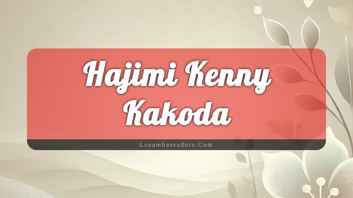 Obituary Reference Image of Hajimi Kenny Kakoda