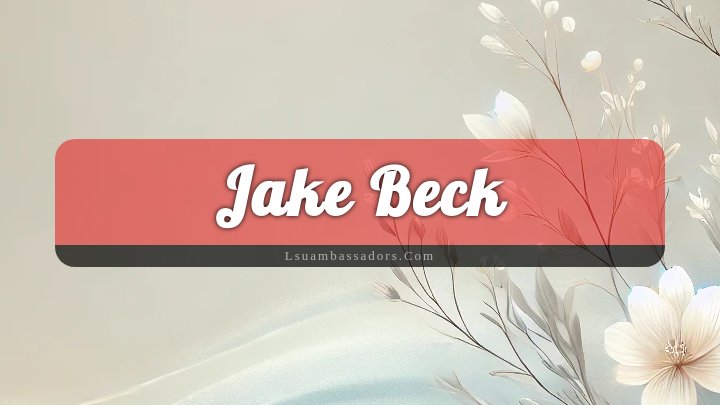 Obituary Reference Image of Jake Beck