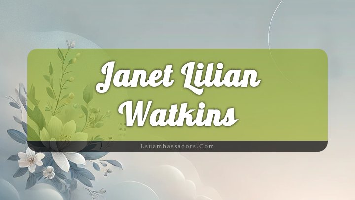 Obituary Reference Image of Janet Lilian Watkins