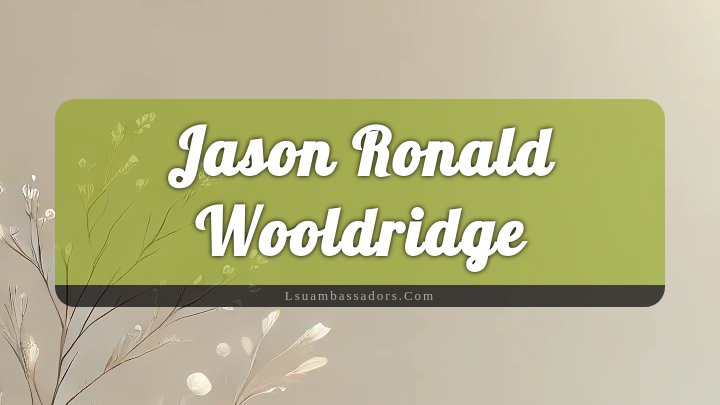 Obituary Reference Image of Jason Ronald Wooldridge