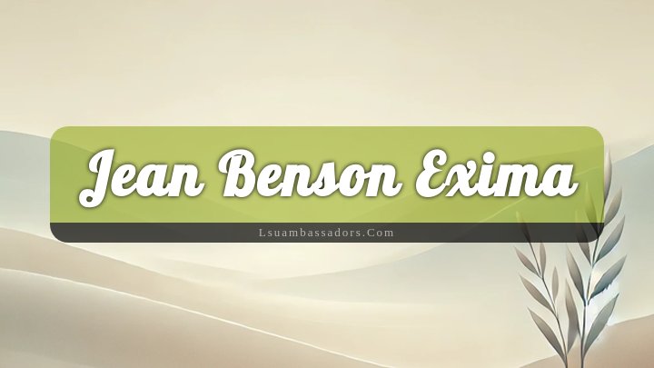 Obituary Reference Image of Jean Benson Exima