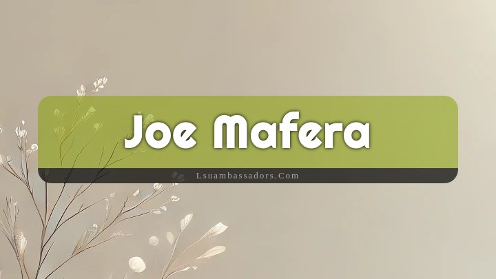 Obituary Reference Image of Joe Mafera