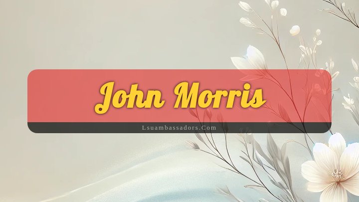 Obituary Reference Image of John Morris