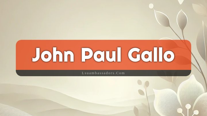 Obituary Reference Image of John Paul Gallo