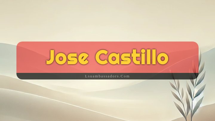 Obituary Reference Image of Jose Castillo