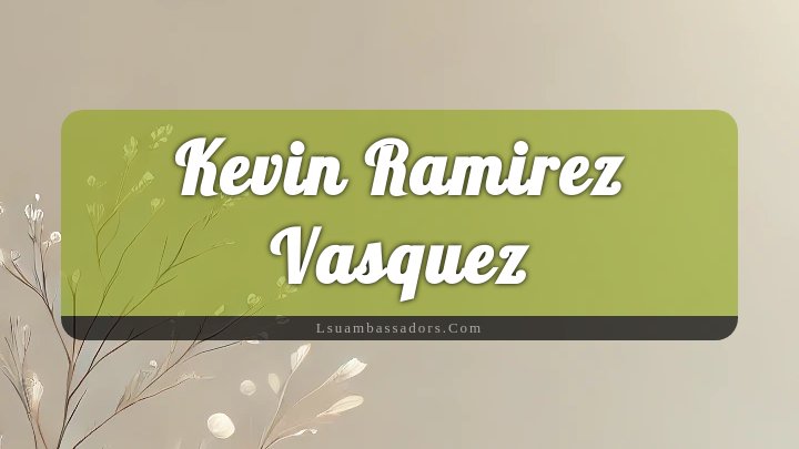 Obituary Reference Image of Kevin Ramirez Vasquez