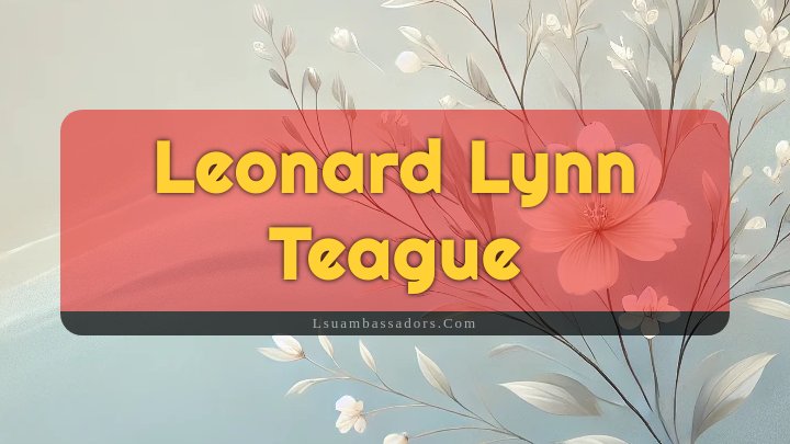 Obituary Reference Image of Leonard Lynn Teague