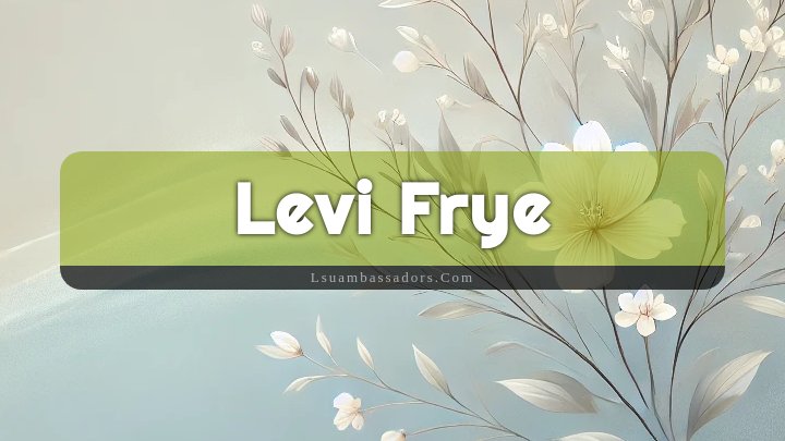 Obituary Reference Image of Levi Frye