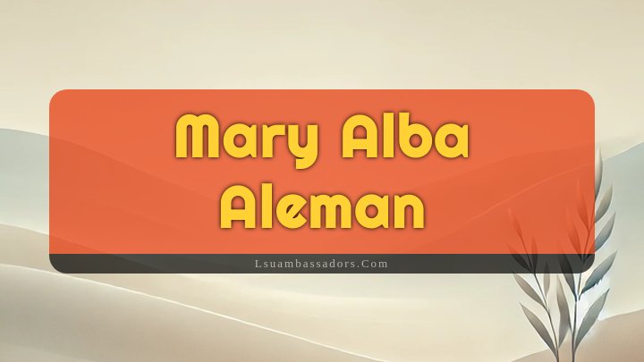 Obituary Reference Image of Mary Alba Aleman