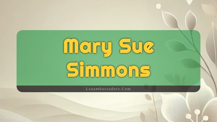 Obituary Reference Image of Mary Sue Simmons