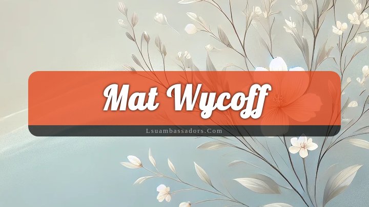 Obituary Reference Image of Mat Wycoff