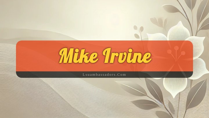 Obituary Reference Image of Mike Irvine