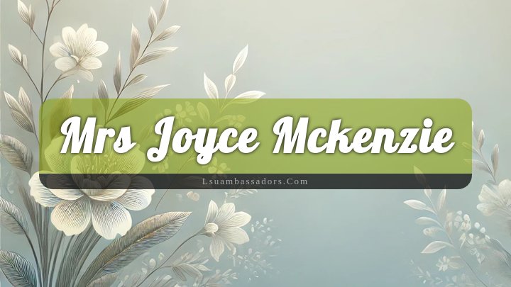 Obituary Reference Image of Mrs Joyce Mckenzie