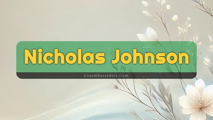 Obituary Reference Image of Nicholas Johnson