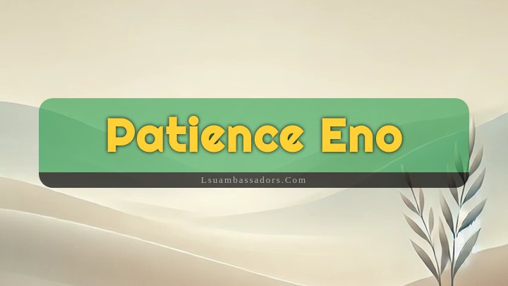 Obituary Reference Image of Patience Eno