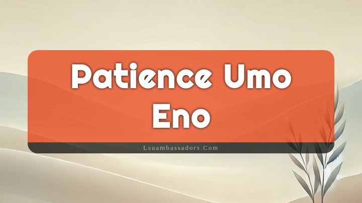 Obituary Reference Image of Patience Umo Eno