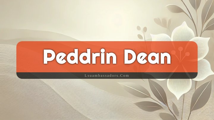 Obituary Reference Image of Peddrin Dean