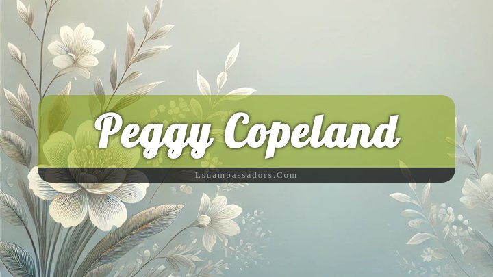 Obituary Reference Image of Peggy Copeland