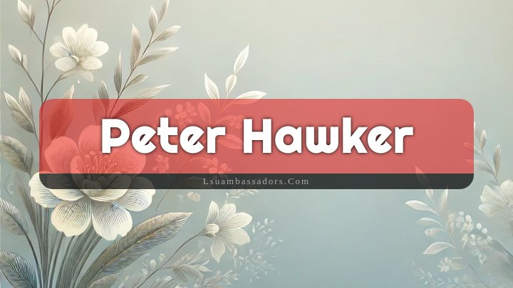 Obituary Reference Image of Peter Hawker