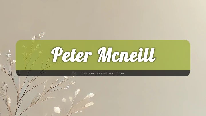 Obituary Reference Image of Peter Mcneill