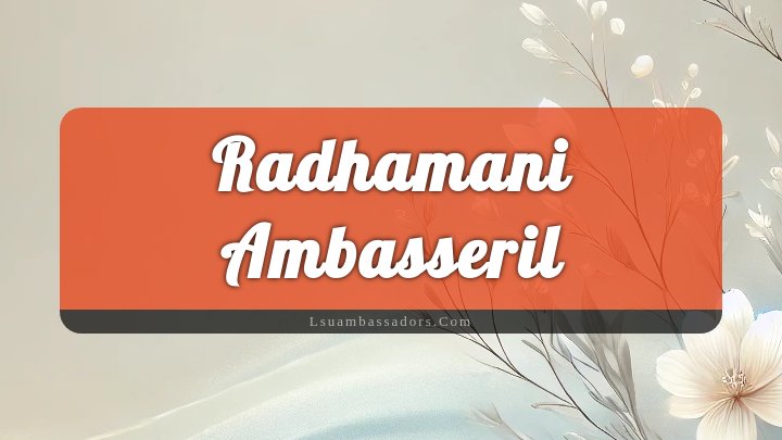 Obituary Reference Image of Radhamani Ambasseril