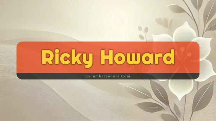 Obituary Reference Image of Ricky Howard