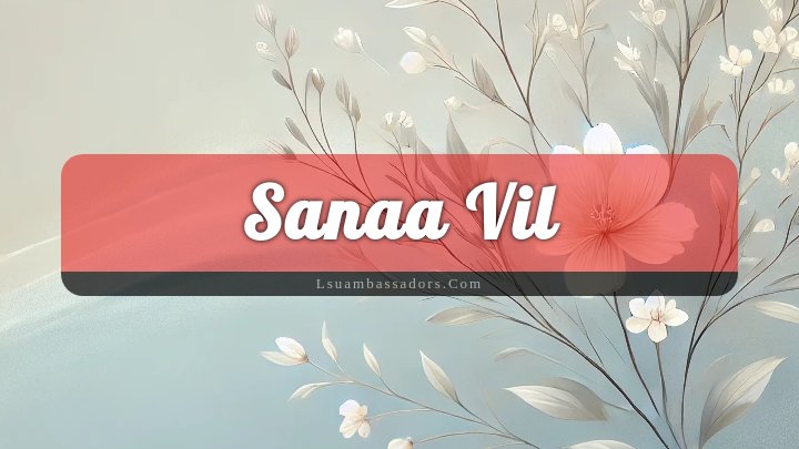 Obituary Reference Image of Sanaa Vil