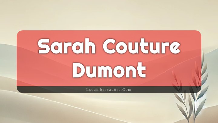 Obituary Reference Image of Sarah Couture Dumont